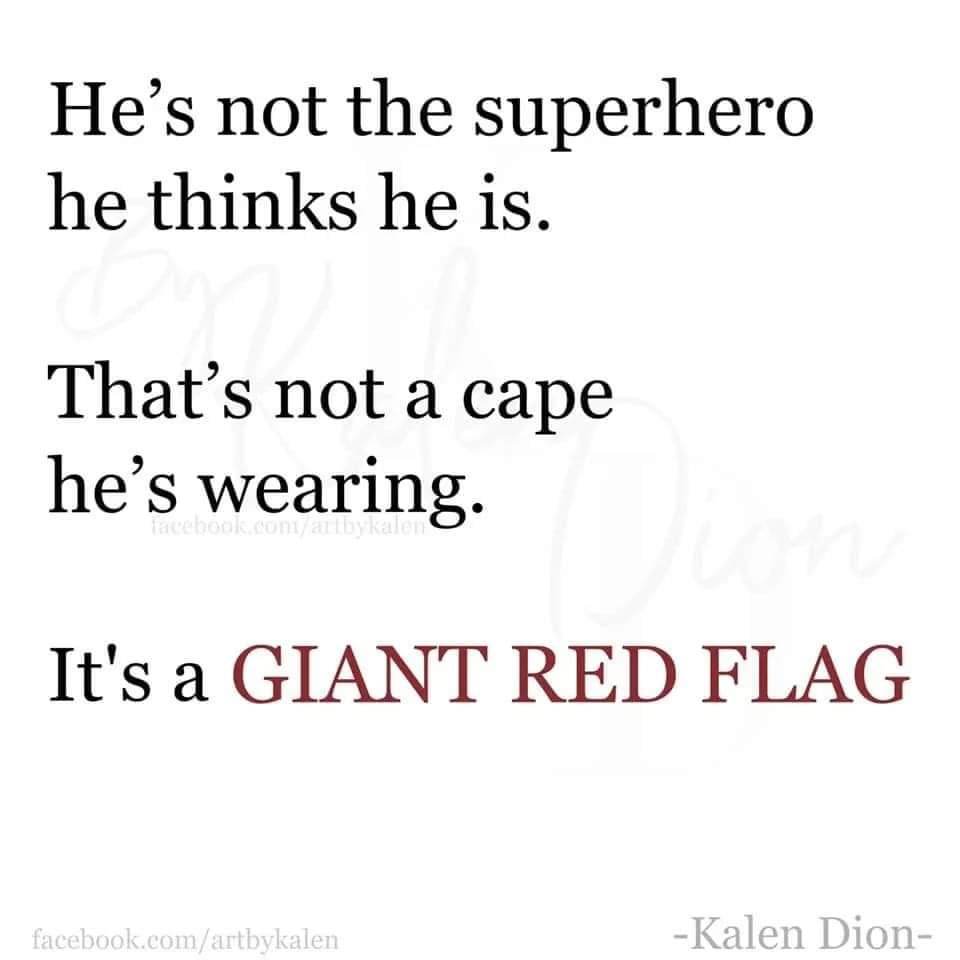 words saying giant red flag