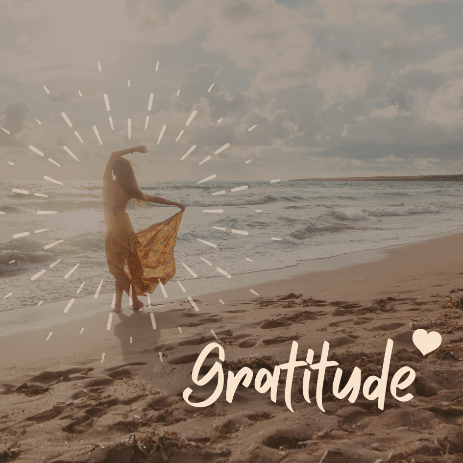 gratitude - photo of woman on a beach