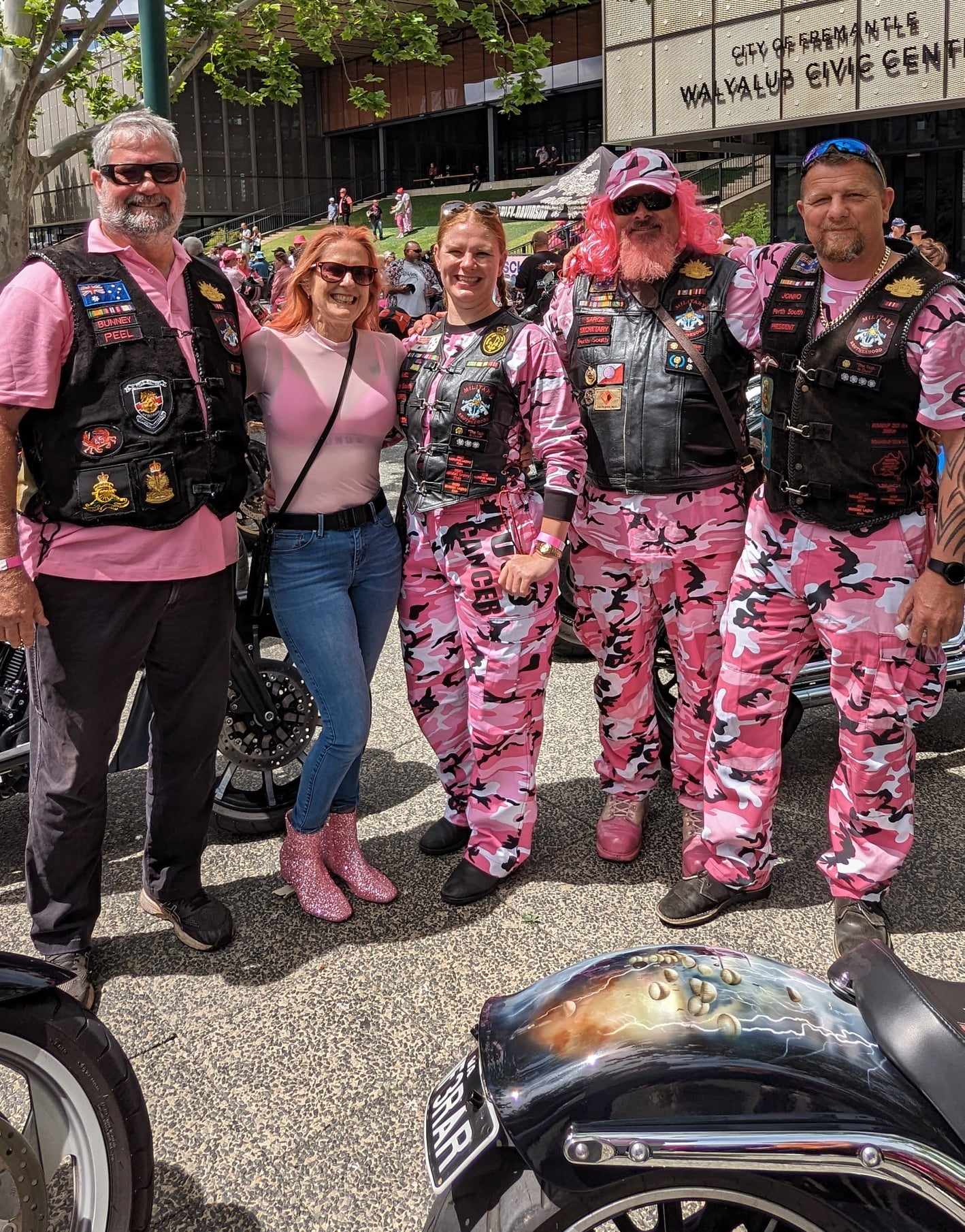 a group of people at a breast cancer fundraising event